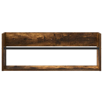 Magazine Rack Smoked Oak 80 x 12 x 30 cm Engineered Wood
