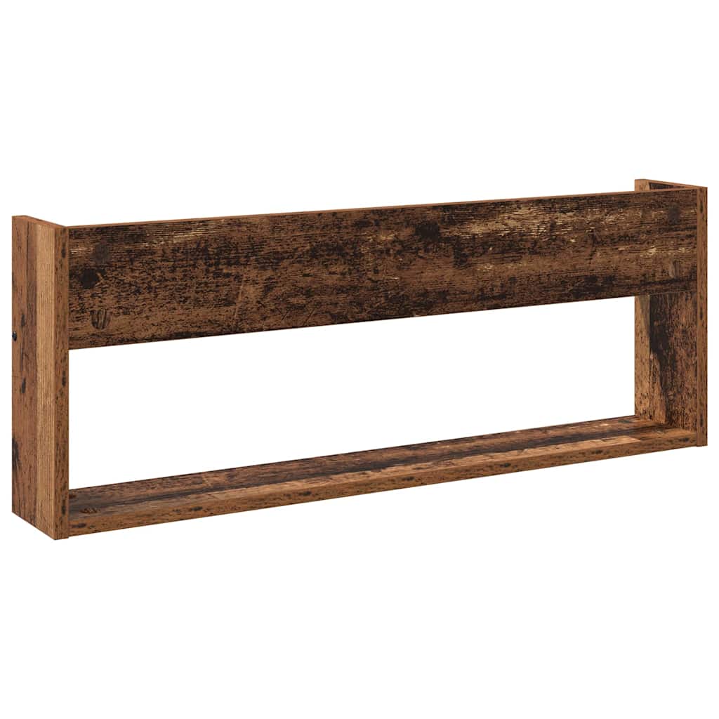 Magazine Rack 2 pcs Old Wood 80 x 12 x 30 cm Engineered Wood