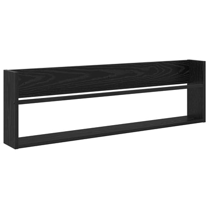Magazine Rack 2 pcs Black Oak 100 x 12 x 30 cm Engineered Wood