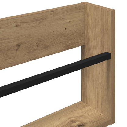 Magazine Rack with Shelf 2 pcs Artisan Oak 100 x 12 x 30 cm
