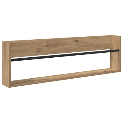 Magazine Rack with Shelf 2 pcs Artisan Oak 100 x 12 x 30 cm