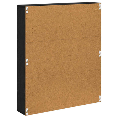 Magazine Rack Black Oak 60 x 12 x 70 cm Engineered Wood