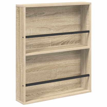 Magazine Rack 2 pcs Sonoma Oak 60 x 12 x 70 cm Engineered Wood