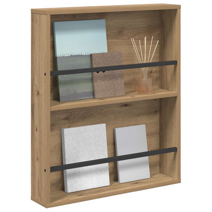 Magazine Rack Artisan Oak 60 x 12 x 70 cm Engineered Wood