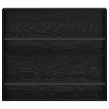 Magazine Rack 2 pcs Black Oak 80 x 12 x 70 cm Engineered Wood