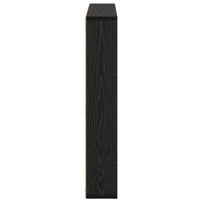 Magazine Rack 2 pcs Black Oak 80 x 12 x 70 cm Engineered Wood