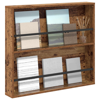 Magazine Rack Old Wood 80 x 12 x 70 cm Engineered Wood