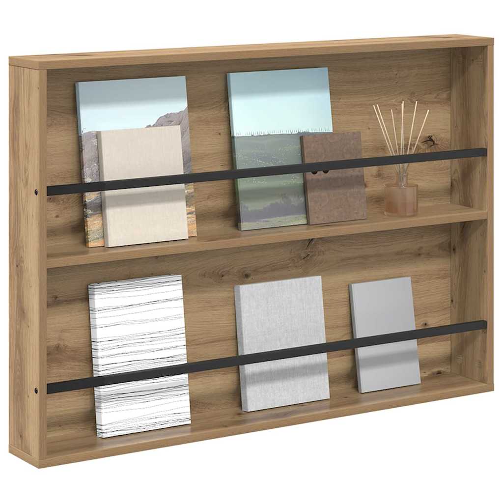 Magazine Rack Artisan Oak 100 x 12 x 70 cm Engineered Wood