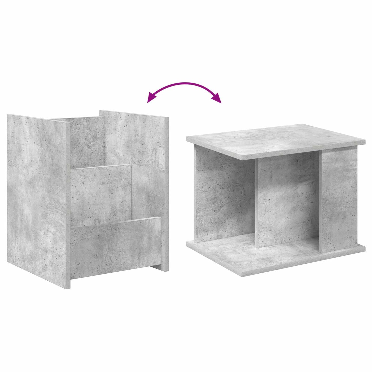Magazine Rack Concerte Grey 35 x 35 x 45 cm Engineered Wood