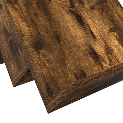 Magazine Rack Smoked Oak 53 x 40 x 28.5 cm Engineered Wood