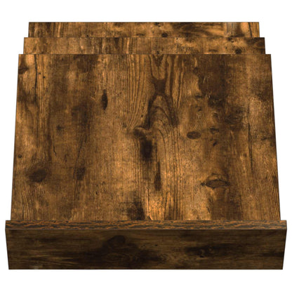 Magazine Rack Smoked Oak 53 x 40 x 28.5 cm Engineered Wood