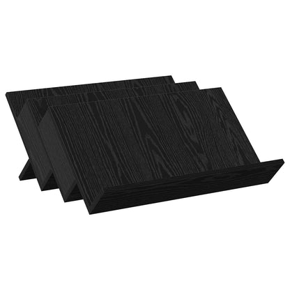 Magazine Rack Black Oak 65 x 53 x 28.5 cm Engineered Wood