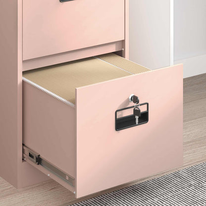 File Cabinet with Shelf Pink 44 x 50 x 139 cm Cold-Rolled Steel