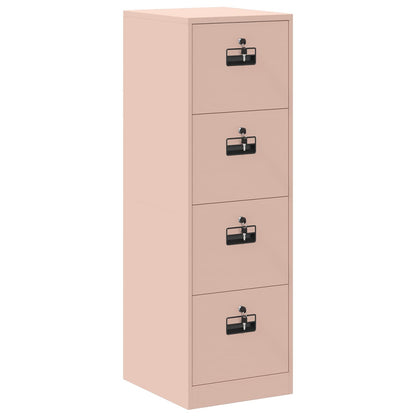 File Cabinet with Shelf Pink 44 x 50 x 139 cm Cold-Rolled Steel