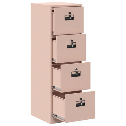 File Cabinet with Shelf Pink 44 x 50 x 139 cm Cold-Rolled Steel