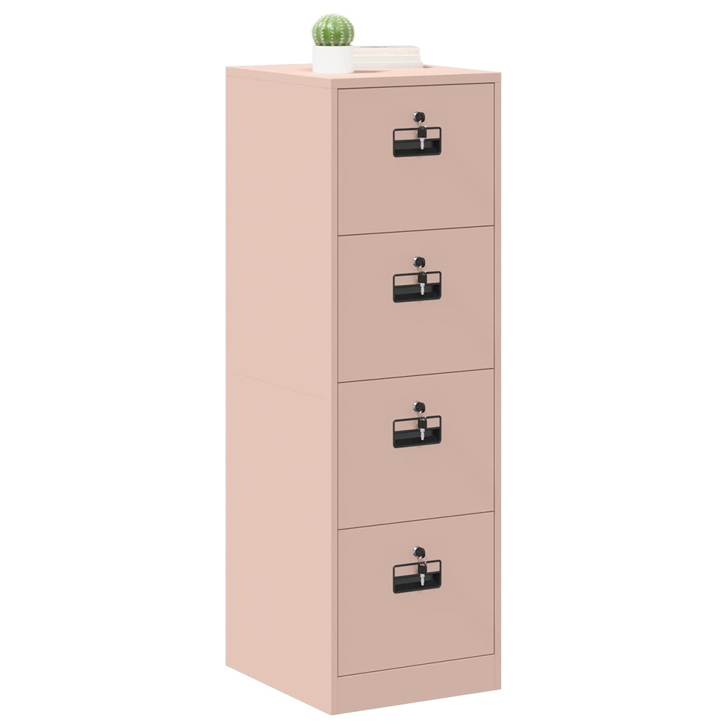 File Cabinet with Shelf Pink 44 x 50 x 139 cm Cold-Rolled Steel