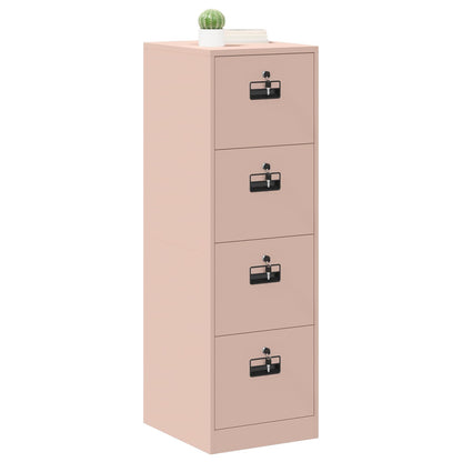 File Cabinet with Shelf Pink 44 x 50 x 139 cm Cold-Rolled Steel