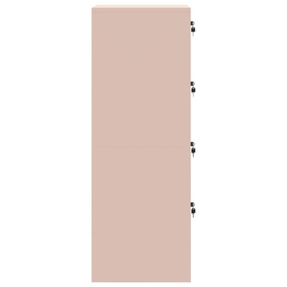 File Cabinet with Shelf Pink 44 x 50 x 139 cm Cold-Rolled Steel