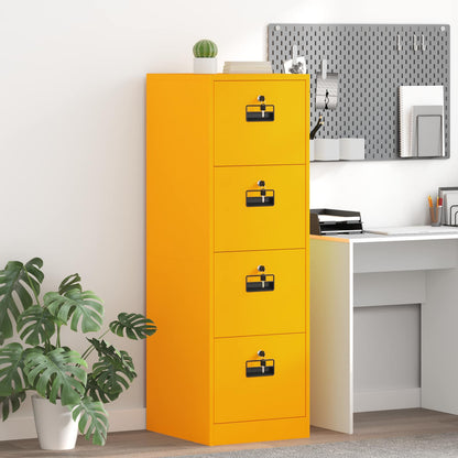 File Cabinet Mustard Yellow 44 x 50 x 139 cm Cold-Rolled Steel
