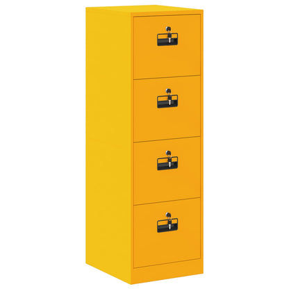 File Cabinet Mustard Yellow 44 x 50 x 139 cm Cold-Rolled Steel