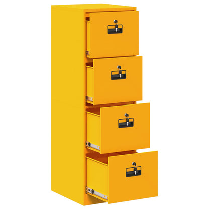 File Cabinet Mustard Yellow 44 x 50 x 139 cm Cold-Rolled Steel
