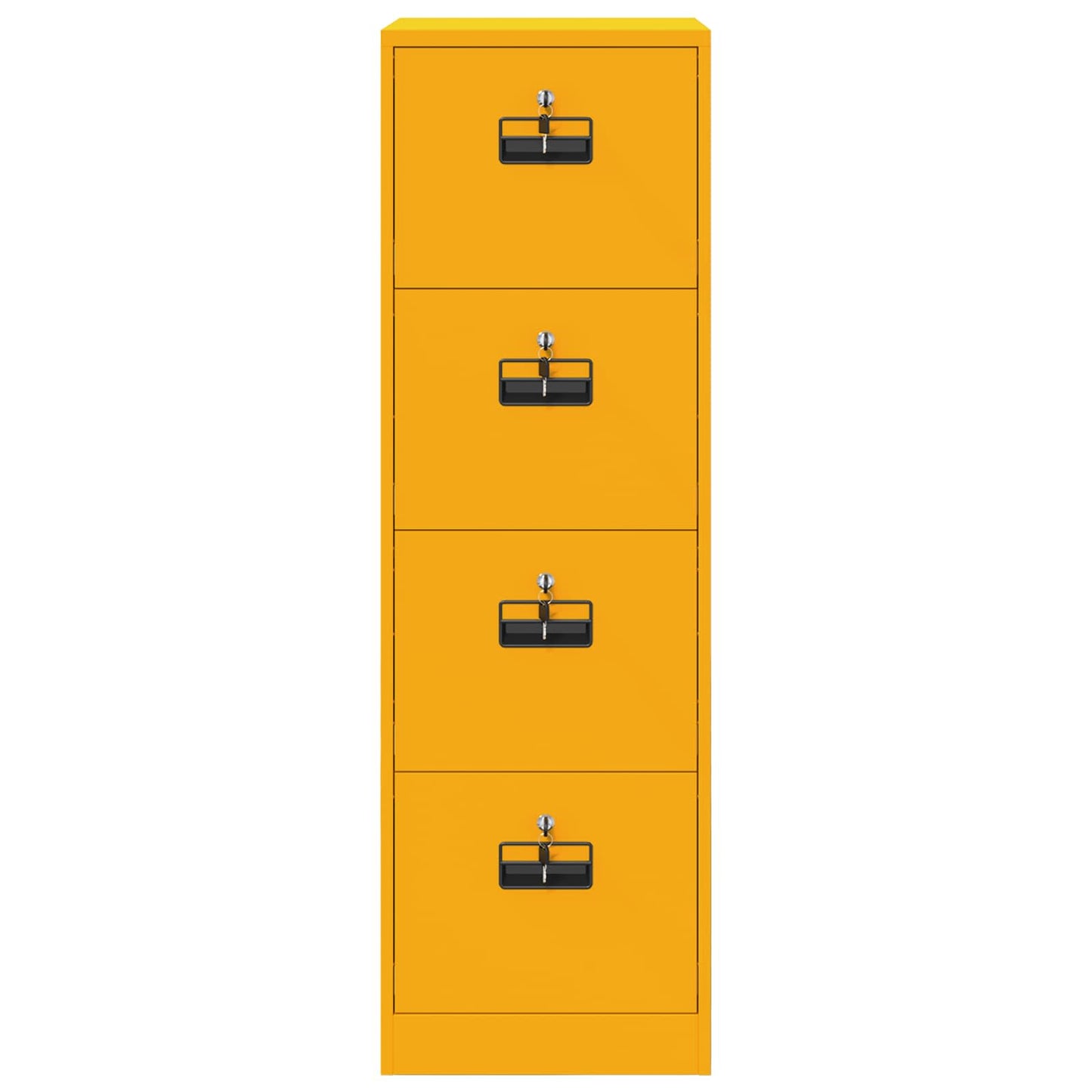 File Cabinet Mustard Yellow 44 x 50 x 139 cm Cold-Rolled Steel