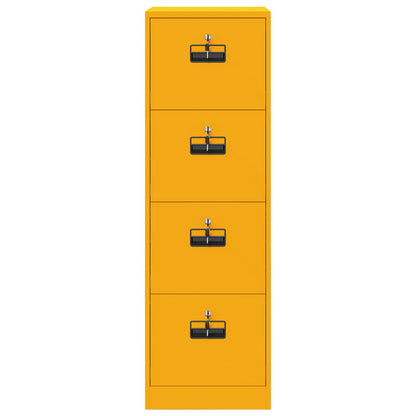 File Cabinet Mustard Yellow 44 x 50 x 139 cm Cold-Rolled Steel