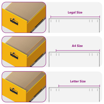 File Cabinet Mustard Yellow 44 x 50 x 139 cm Cold-Rolled Steel
