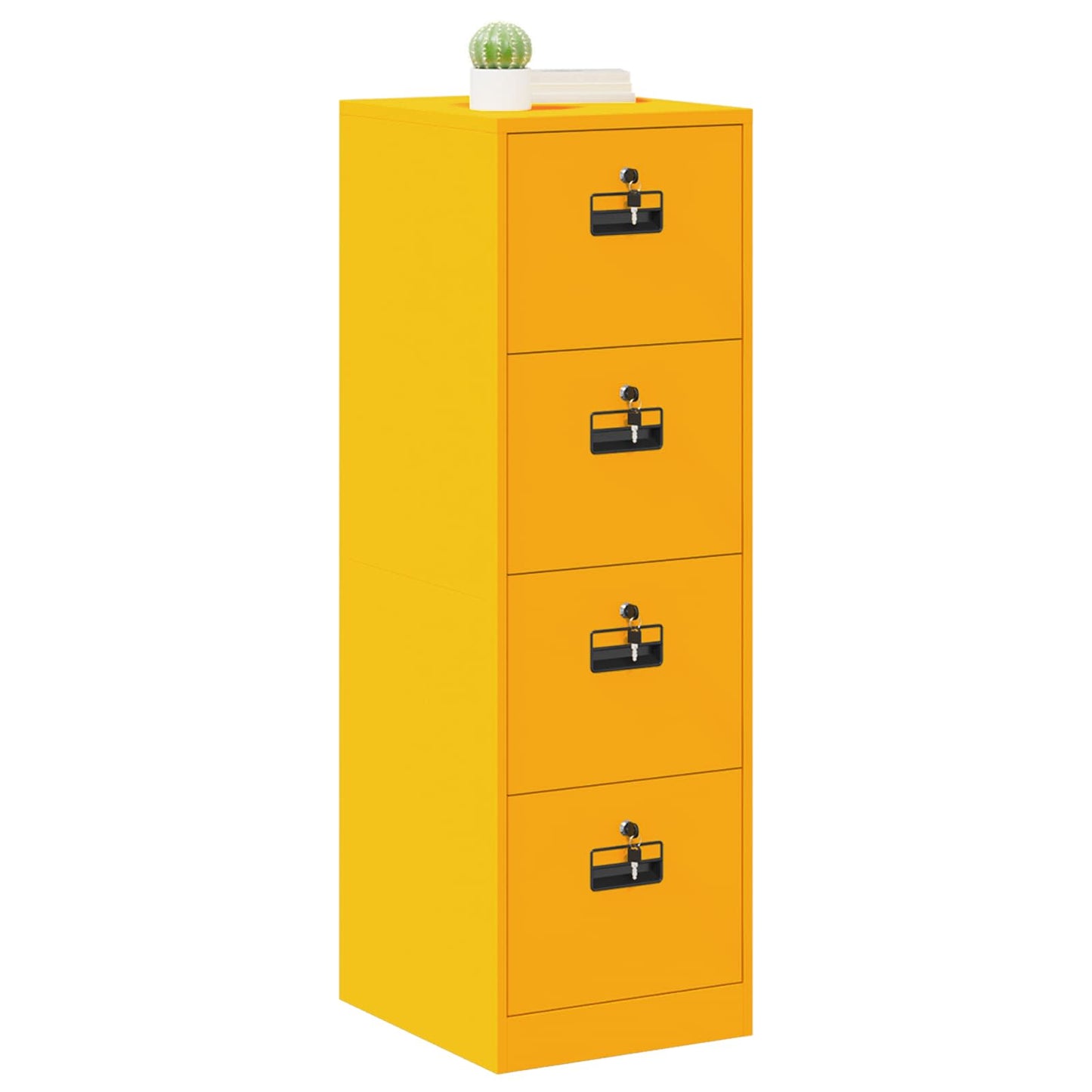 File Cabinet Mustard Yellow 44 x 50 x 139 cm Cold-Rolled Steel