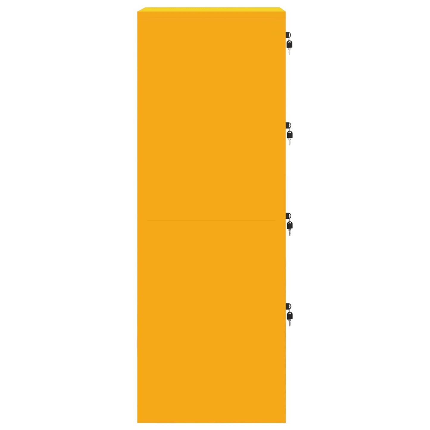 File Cabinet Mustard Yellow 44 x 50 x 139 cm Cold-Rolled Steel