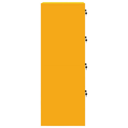 File Cabinet Mustard Yellow 44 x 50 x 139 cm Cold-Rolled Steel