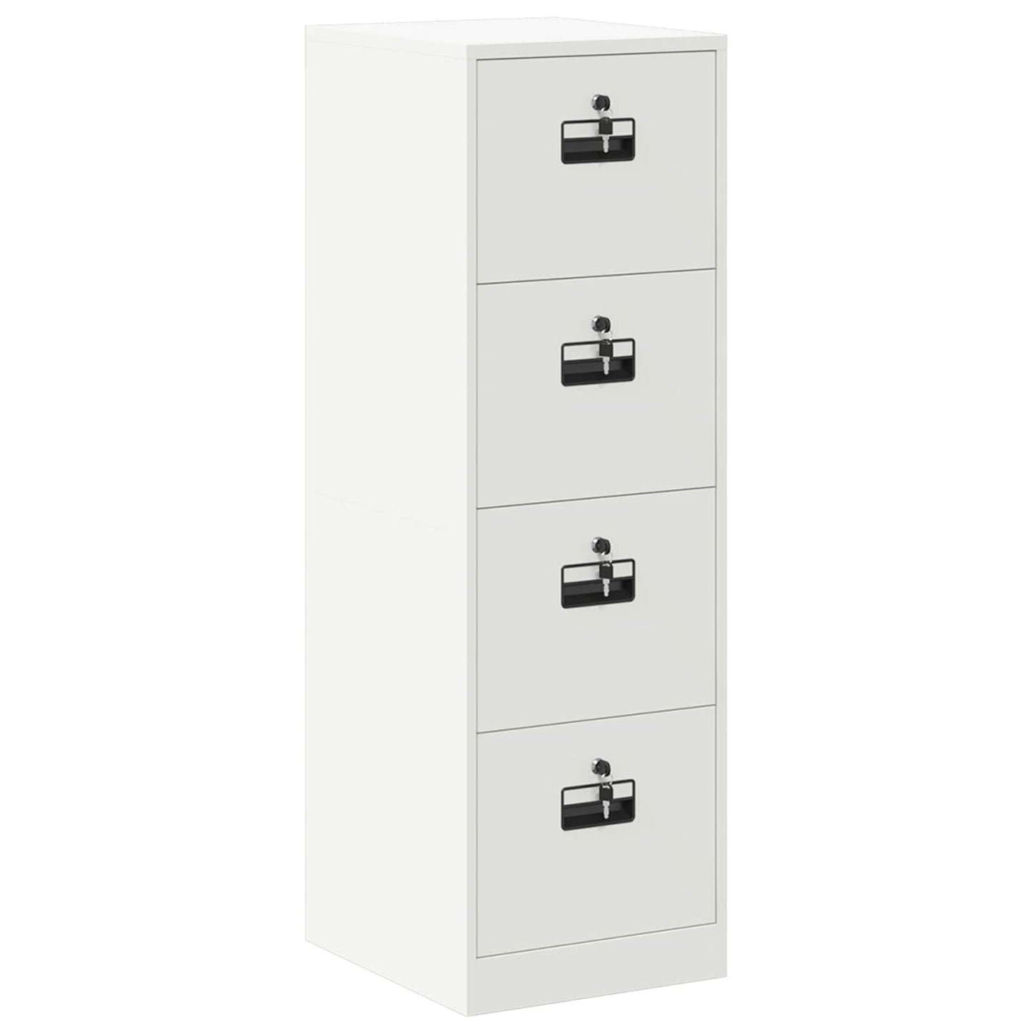File Cabinet Geometric White 44 x 50 x 139 cm Cold-Rolled Steel