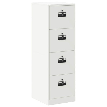 File Cabinet Geometric White 44 x 50 x 139 cm Cold-Rolled Steel