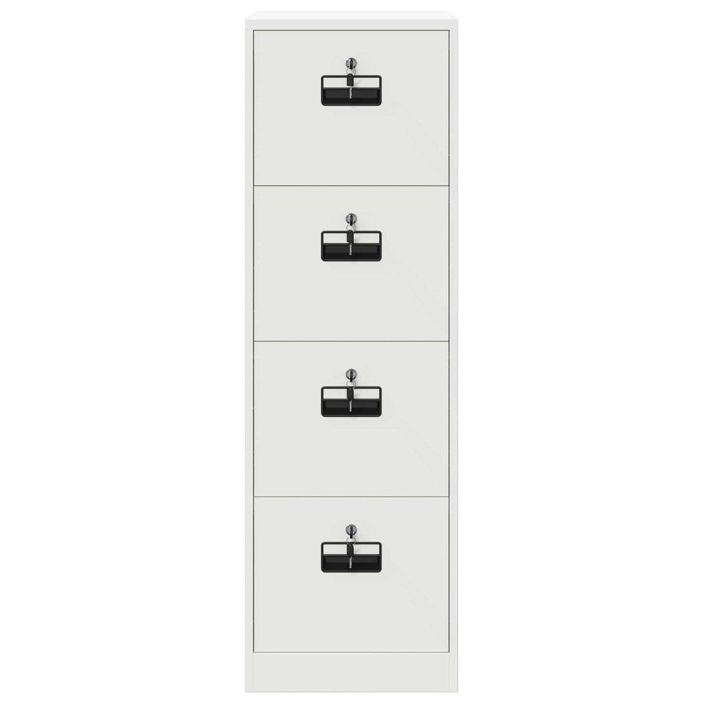 File Cabinet Geometric White 44 x 50 x 139 cm Cold-Rolled Steel