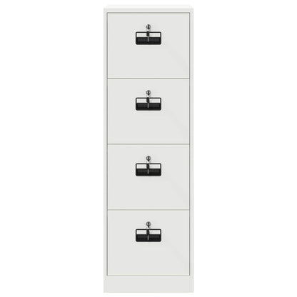 File Cabinet Geometric White 44 x 50 x 139 cm Cold-Rolled Steel