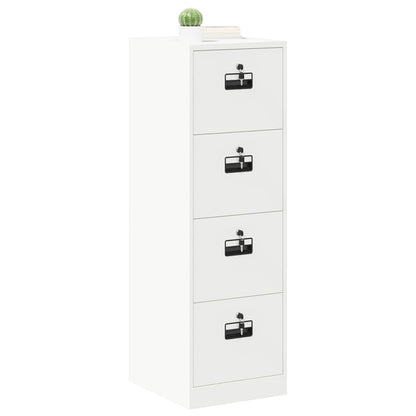 File Cabinet Geometric White 44 x 50 x 139 cm Cold-Rolled Steel