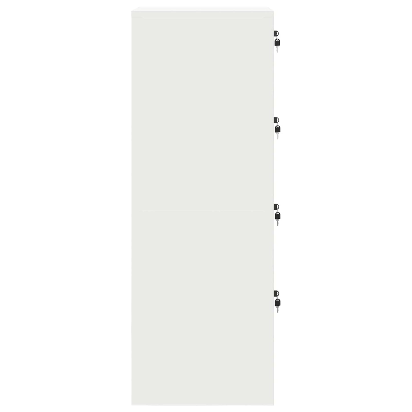 File Cabinet Geometric White 44 x 50 x 139 cm Cold-Rolled Steel