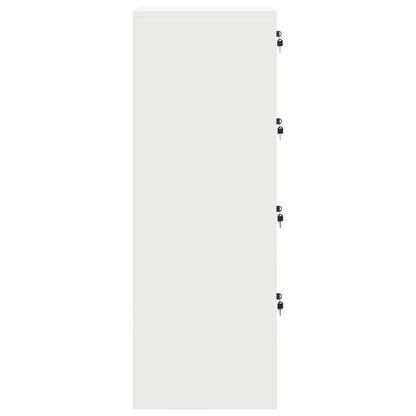 File Cabinet Geometric White 44 x 50 x 139 cm Cold-Rolled Steel