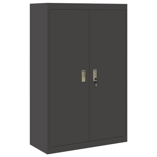 Storage Cabinet Black 90 x 40 x 140 cm Steel