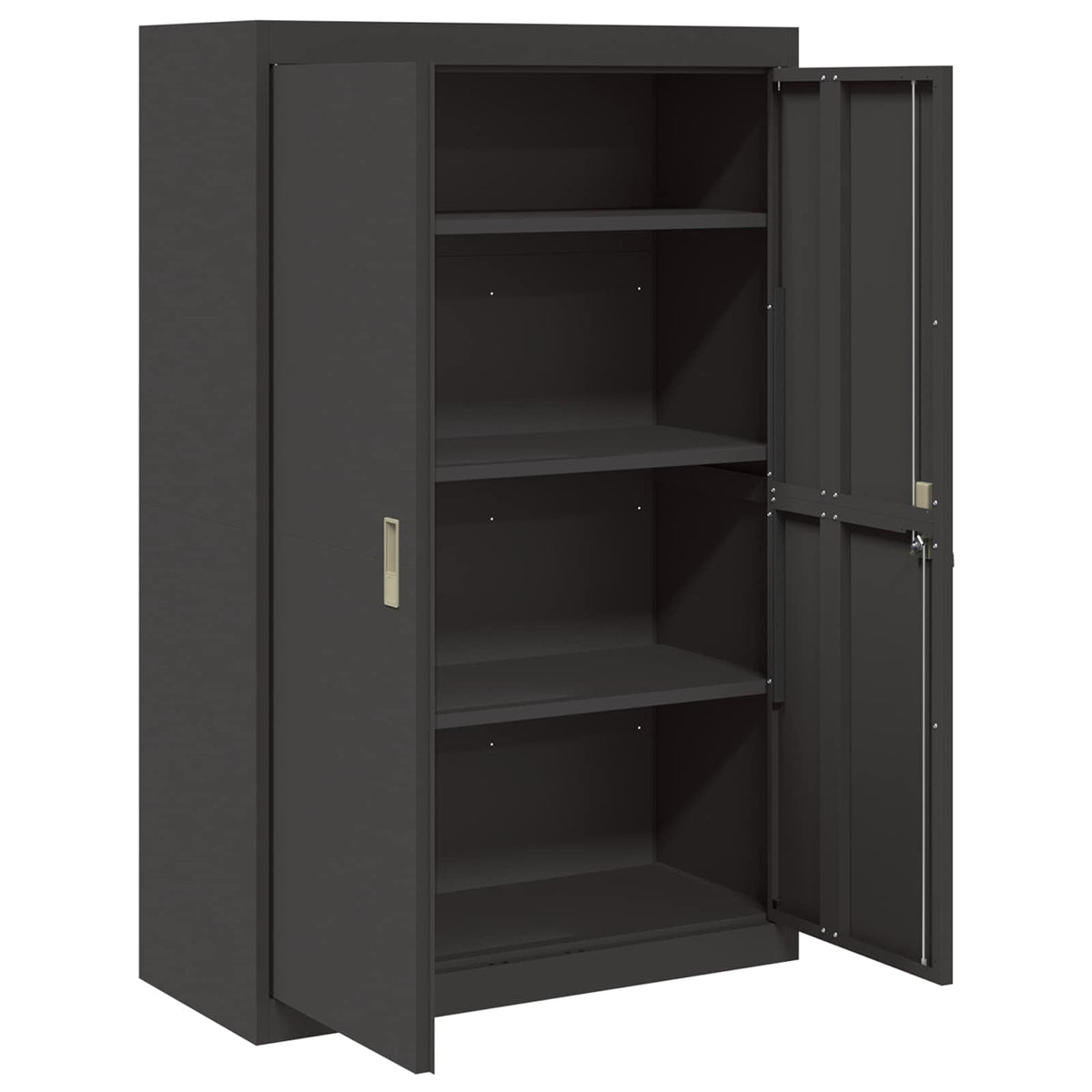Storage Cabinet Black 90 x 40 x 140 cm Steel
