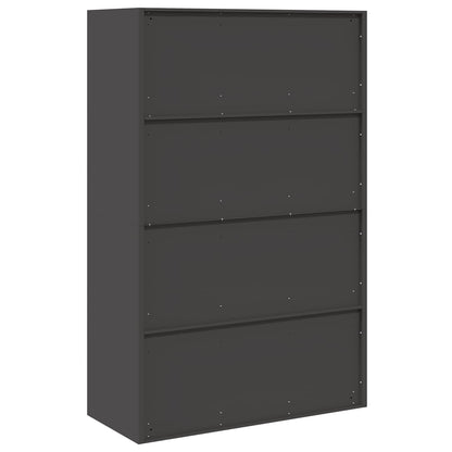 Storage Cabinet Black 90 x 40 x 140 cm Steel