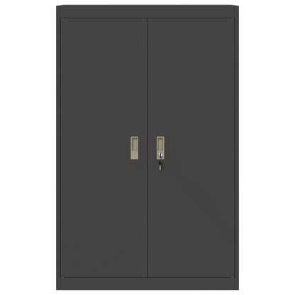 Storage Cabinet Black 90 x 40 x 140 cm Steel