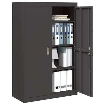 Storage Cabinet Black 90 x 40 x 140 cm Steel