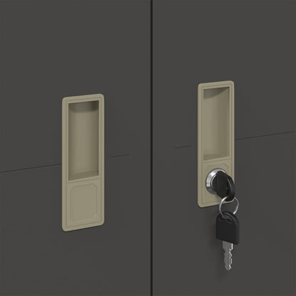 Storage Cabinet Black 90 x 40 x 180 cm Steel
