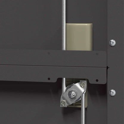 Storage Cabinet Black 90 x 40 x 180 cm Steel