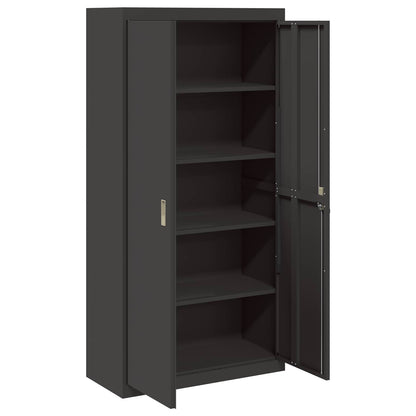 Storage Cabinet Black 90 x 40 x 180 cm Steel