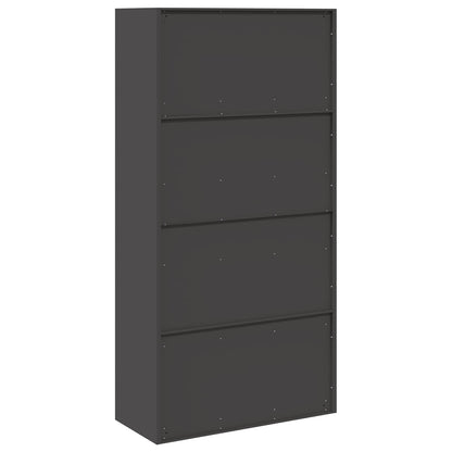Storage Cabinet Black 90 x 40 x 180 cm Steel