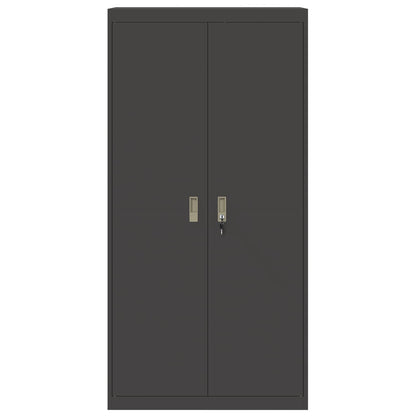 Storage Cabinet Black 90 x 40 x 180 cm Steel