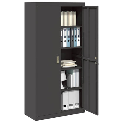 Storage Cabinet Black 90 x 40 x 180 cm Steel
