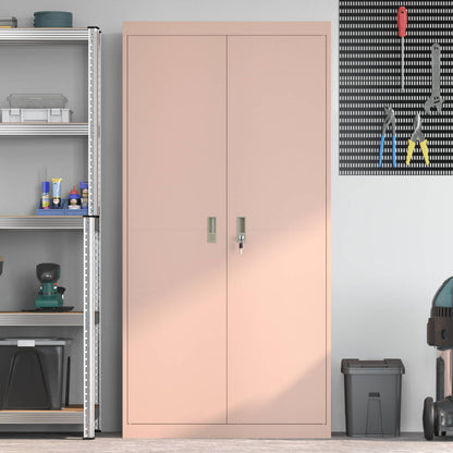 Storage Cabinet Pink 90 x 40 x 180 cm Steel